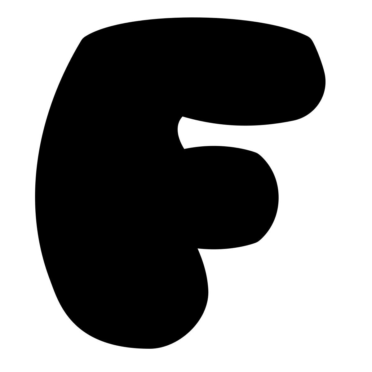 puffy filled style f icon