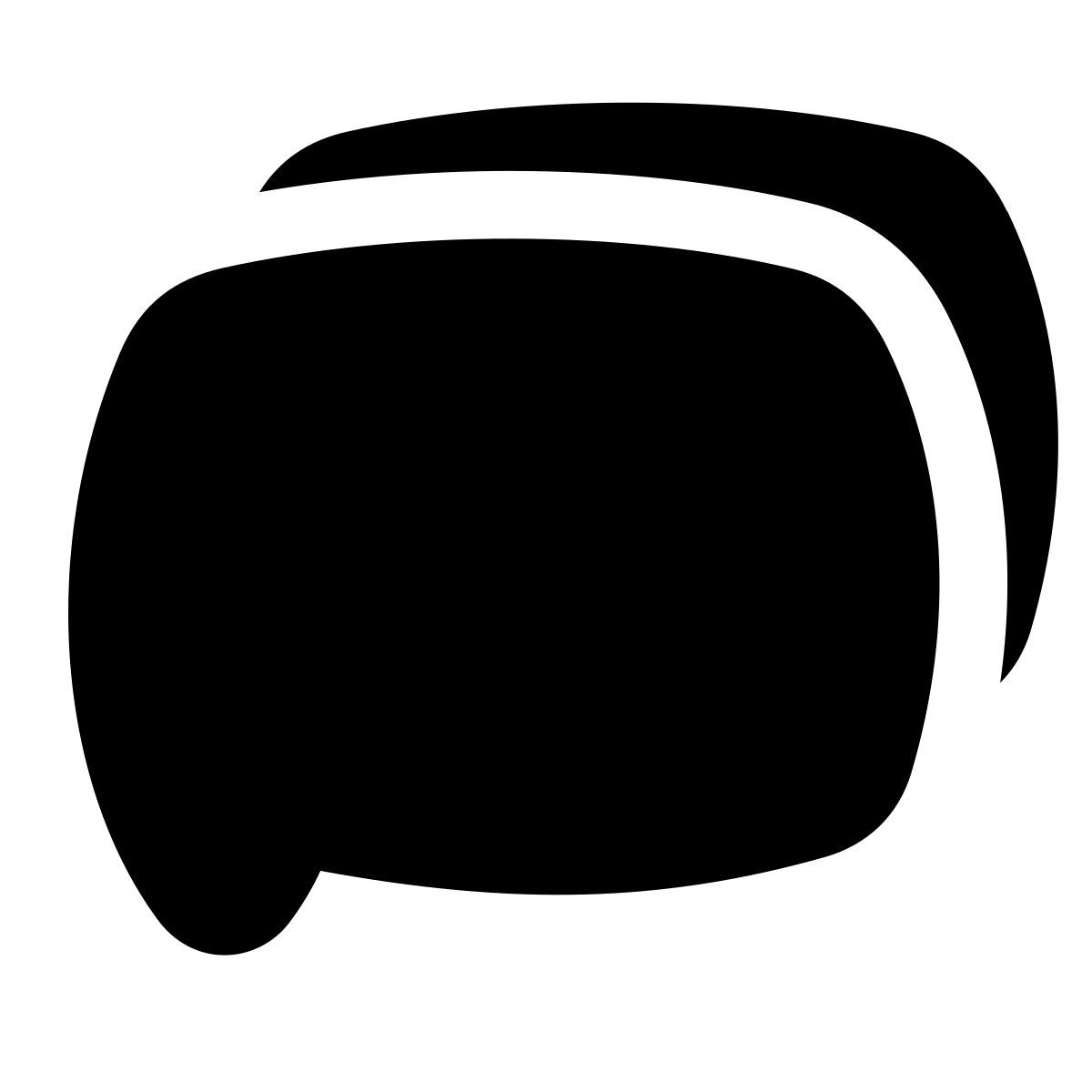 puffy filled style bate papo cheio icon