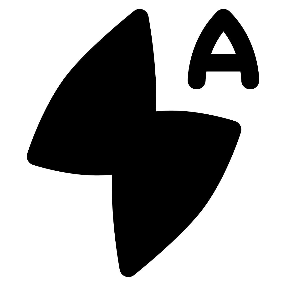 puffy filled style flash automatique icon