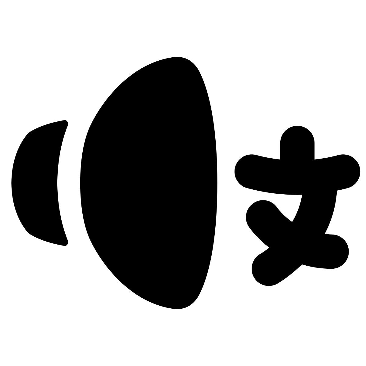 puffy filled style foreign language sound icon
