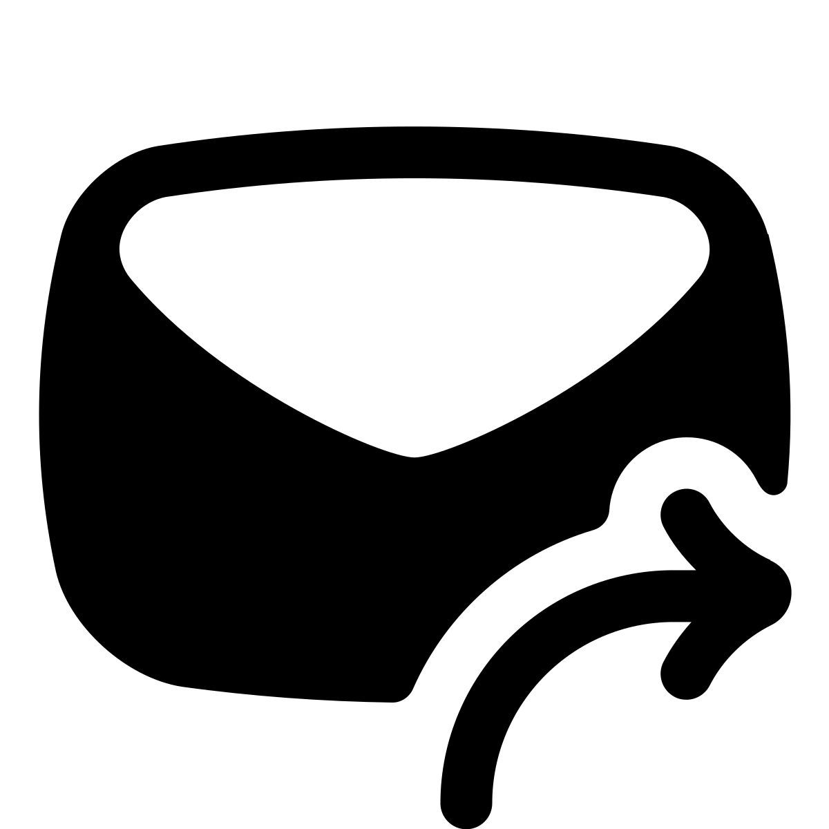 puffy filled style 메시지 전달 icon