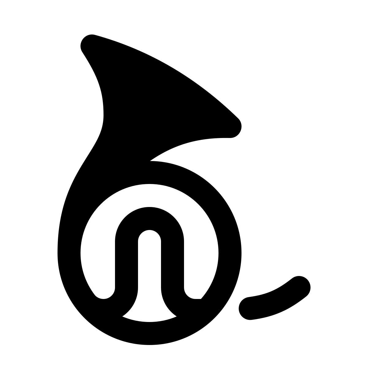 puffy filled style cuerno icon