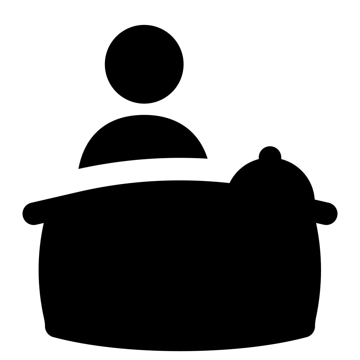 puffy filled style front desk icon