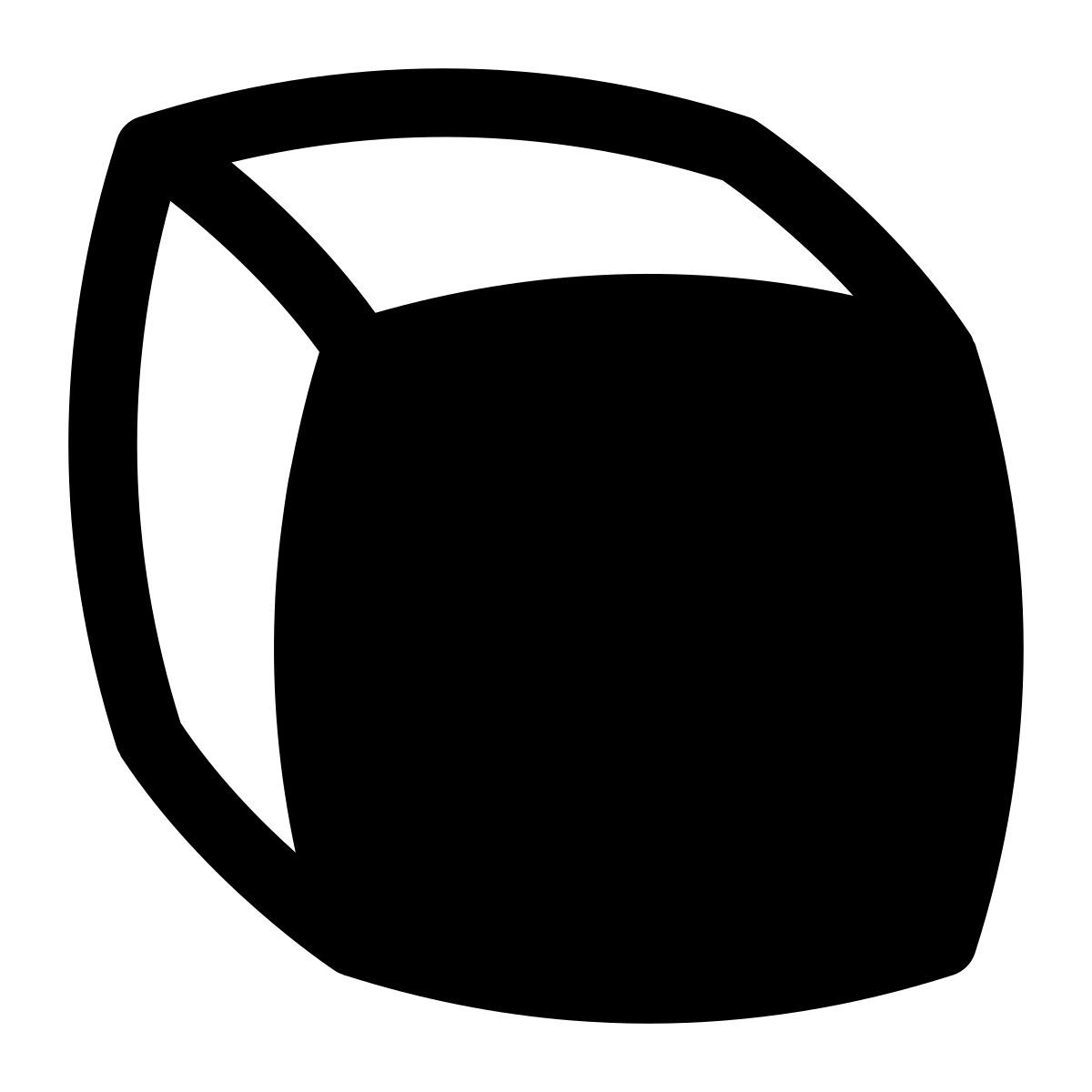 puffy filled style front view icon