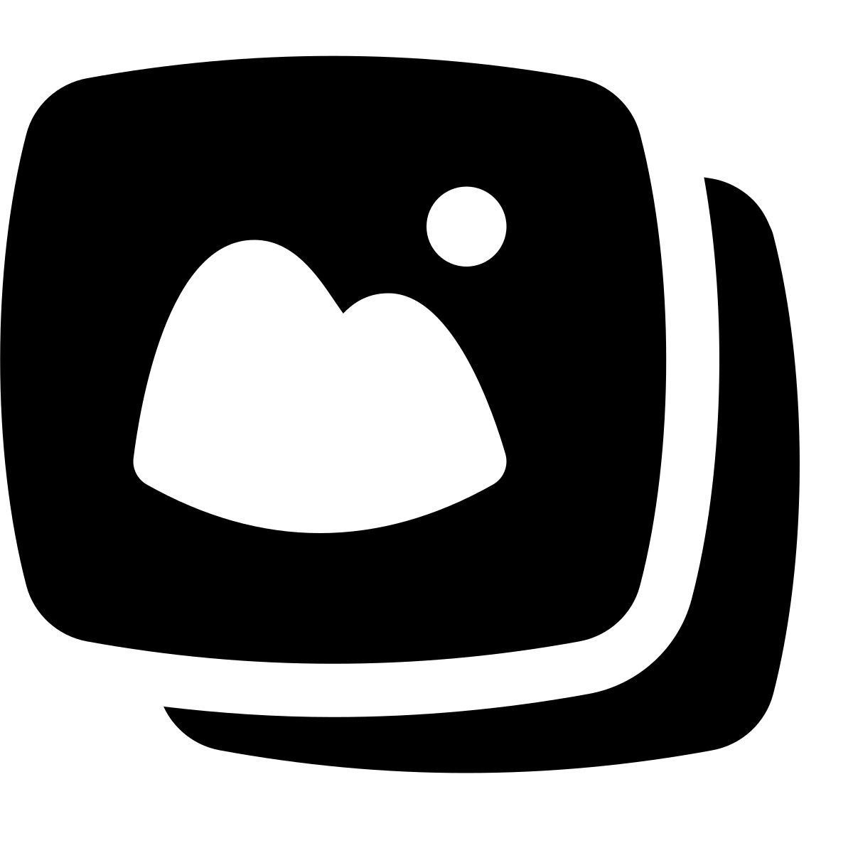 puffy filled style 갱도 icon