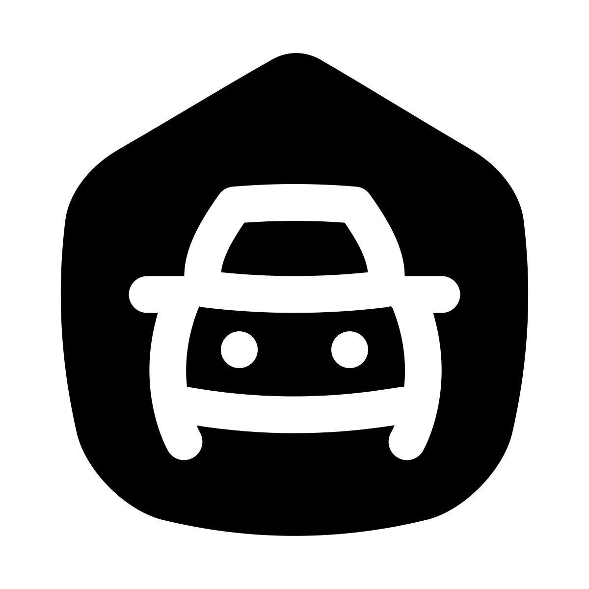 puffy filled style garage icon