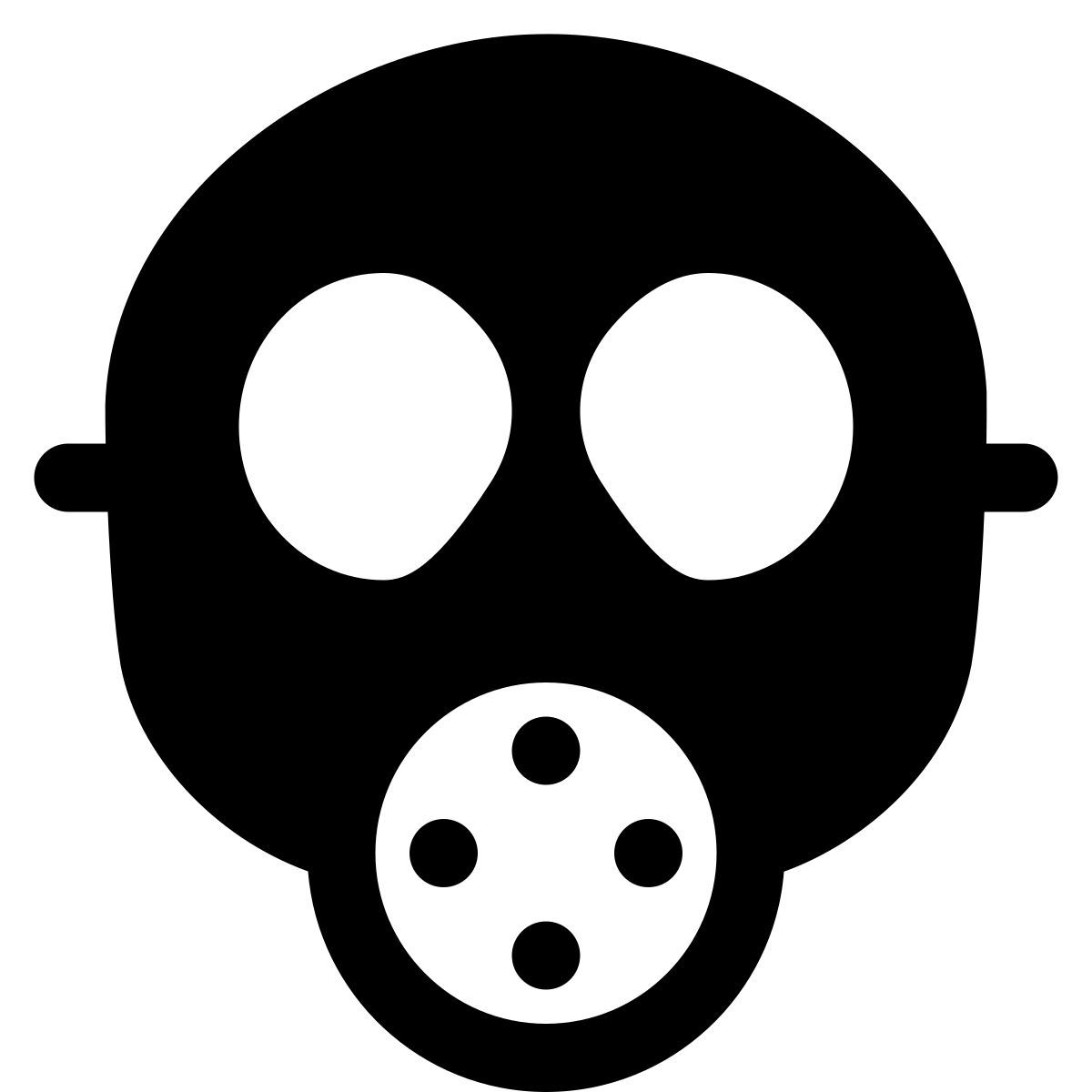 puffy filled style maschera antigas icon