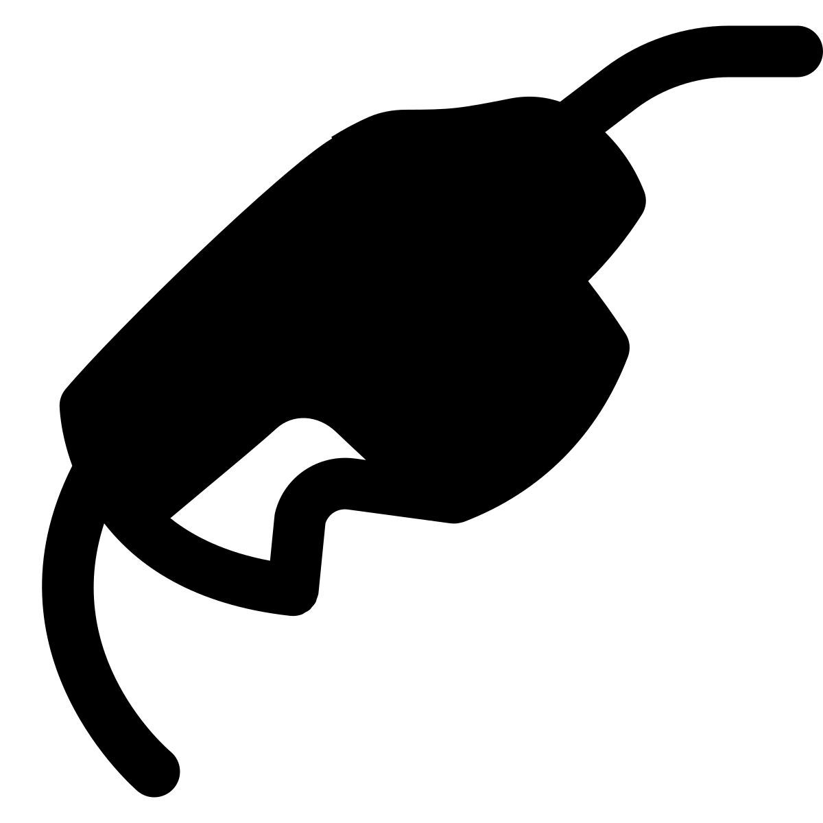 puffy filled style petrol pump icon