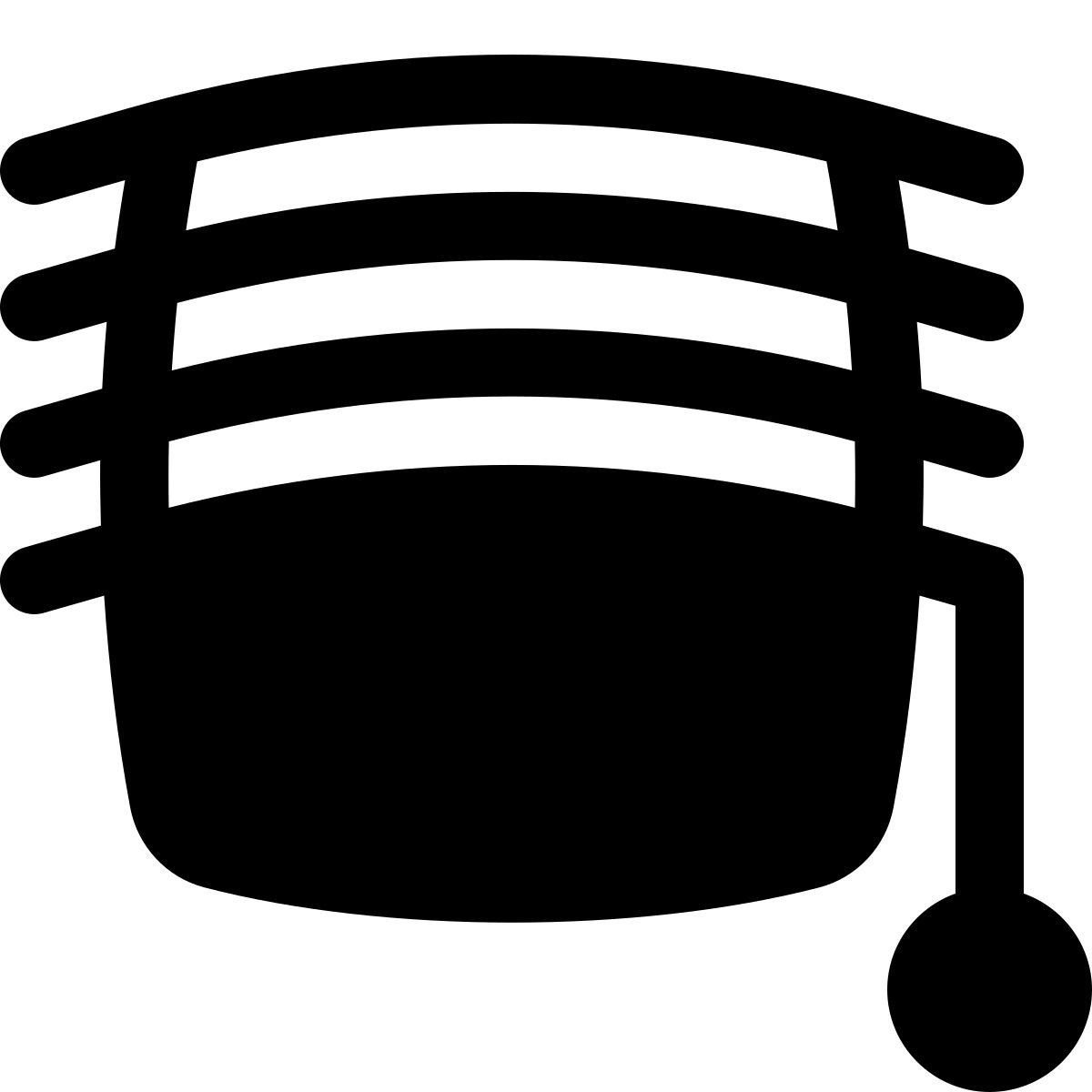 puffy filled style jalousie icon
