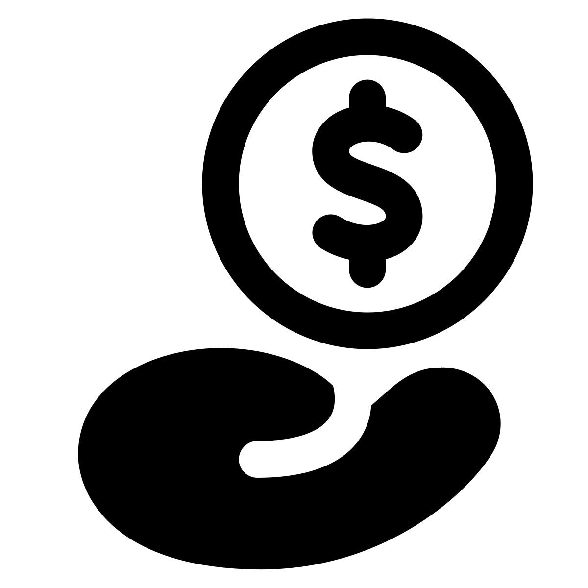 puffy filled style get cash icon