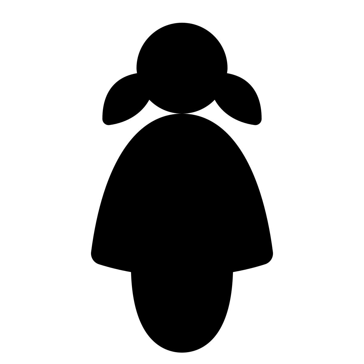 puffy filled style menina icon