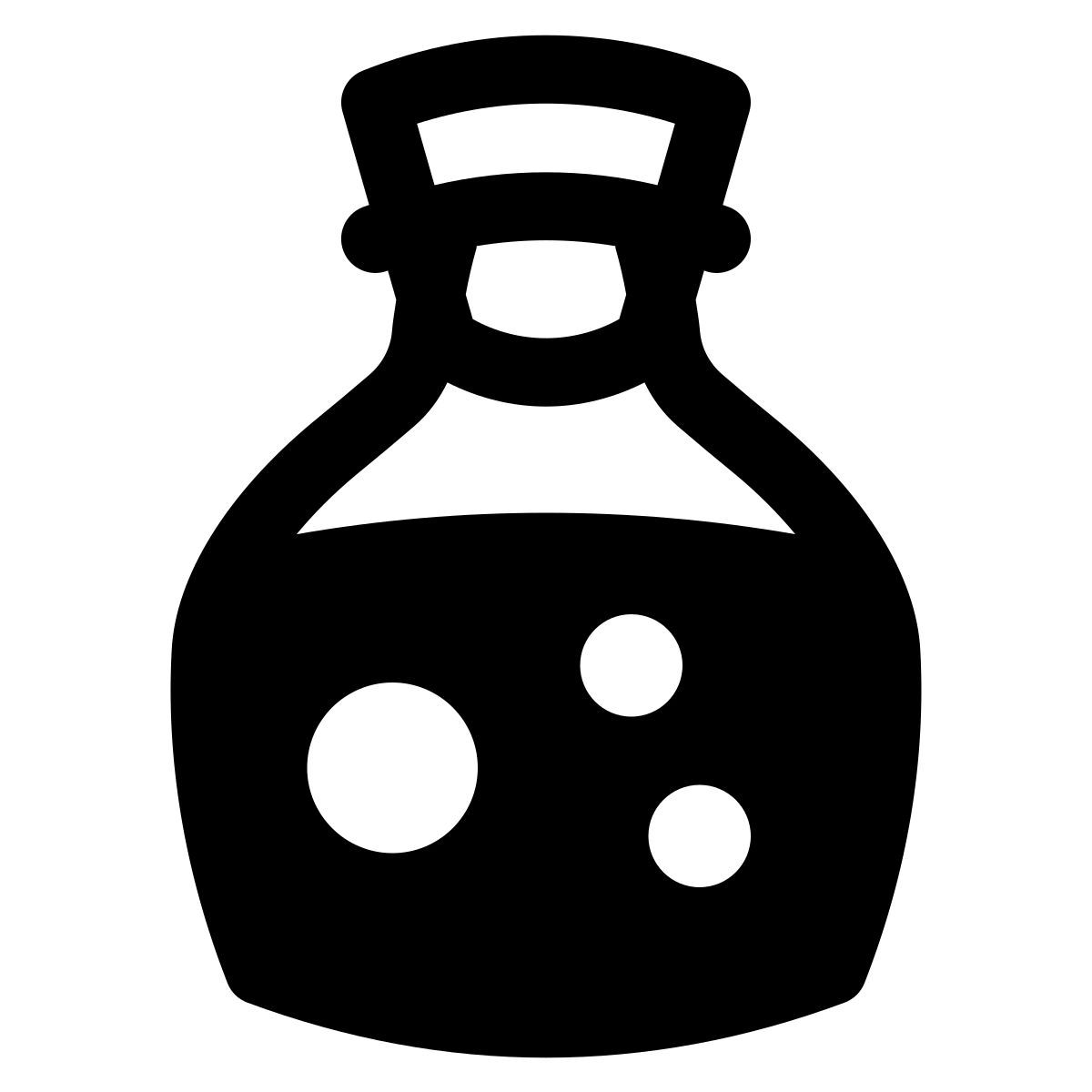 puffy filled style glass jar icon