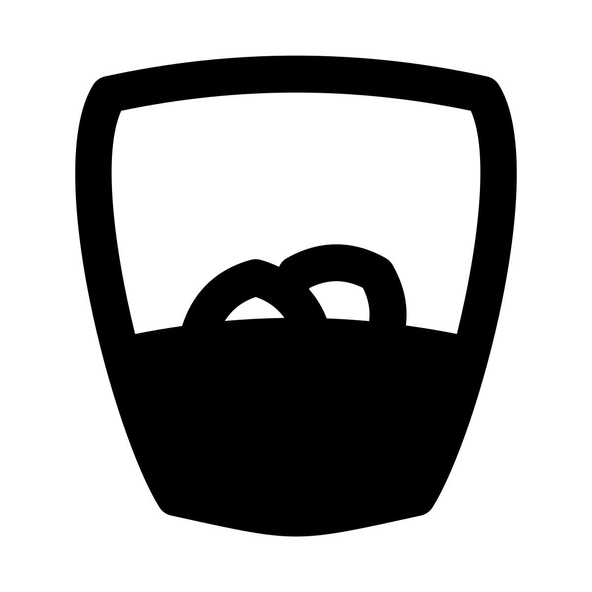 puffy filled style glas whisky icon