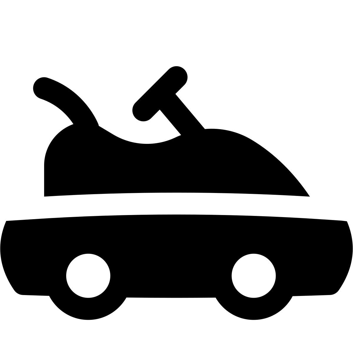 puffy filled style go kart icon