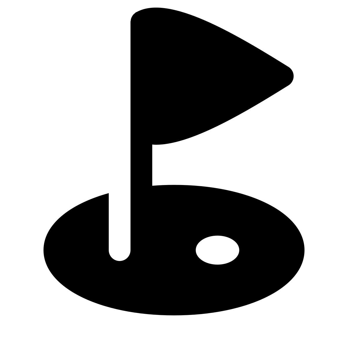 puffy filled style 高尔夫球洞 icon