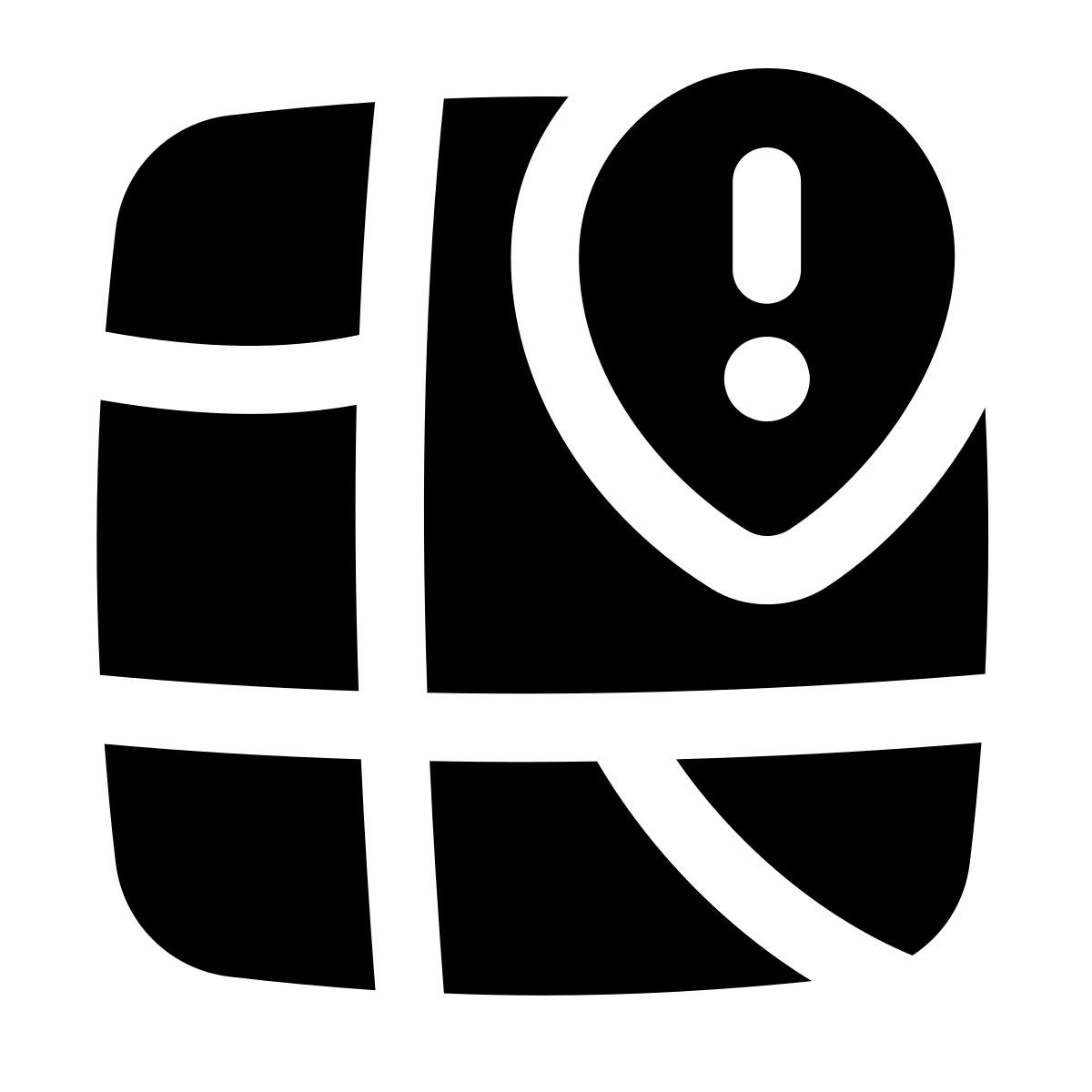puffy filled style gps location icon
