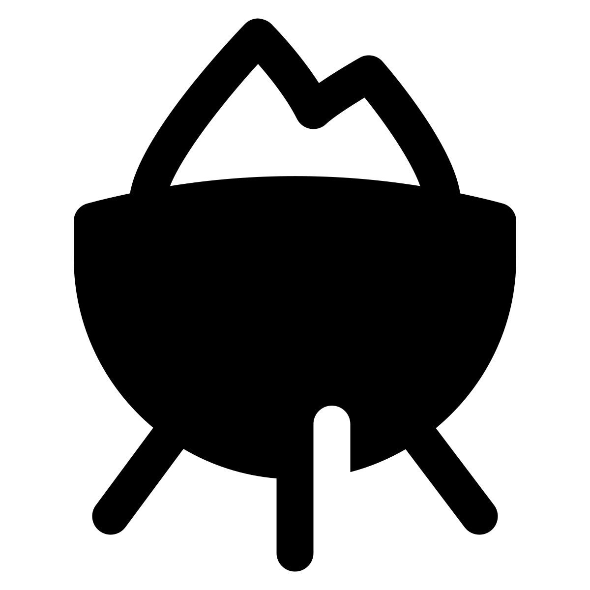 puffy filled style grill icon