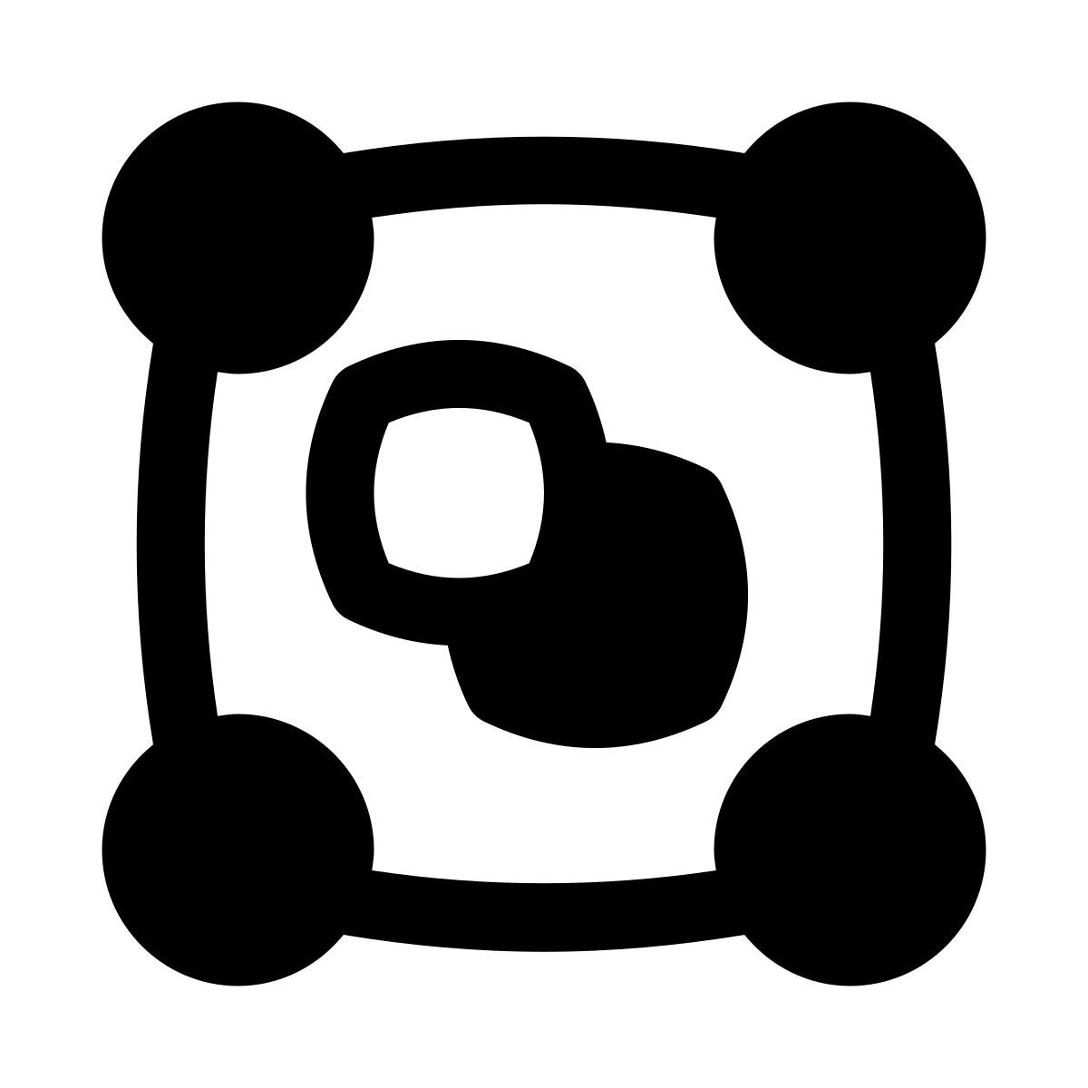 puffy filled style agrupar objetos icon