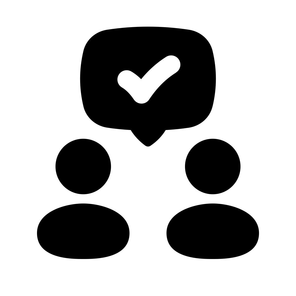 puffy filled style group task icon