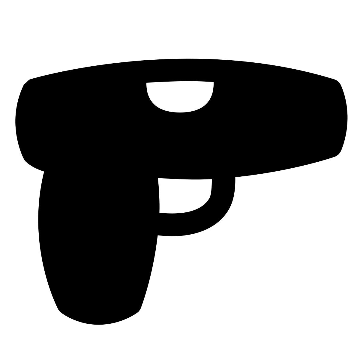 puffy filled style pistola icon