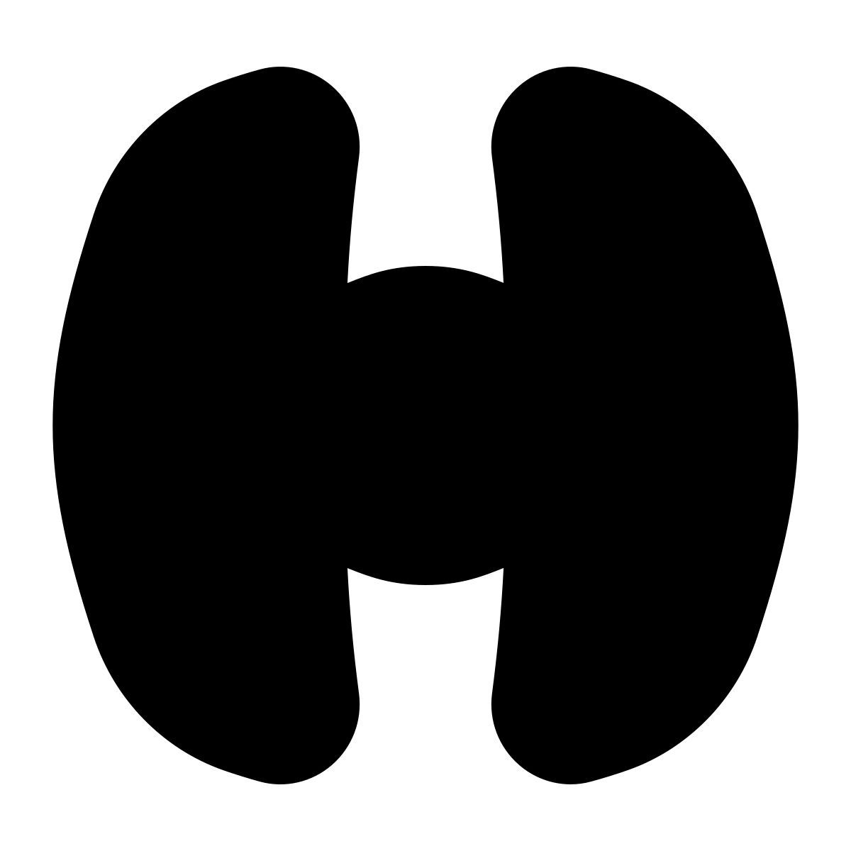 puffy filled style h icon