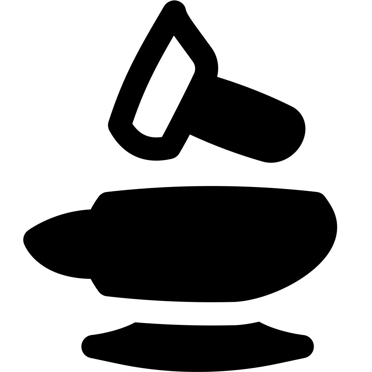 puffy filled style hammer und amboss icon