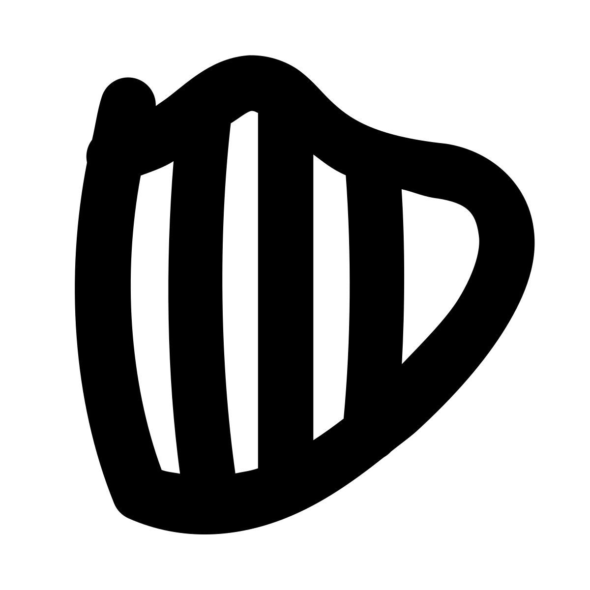 puffy filled style harpe icon