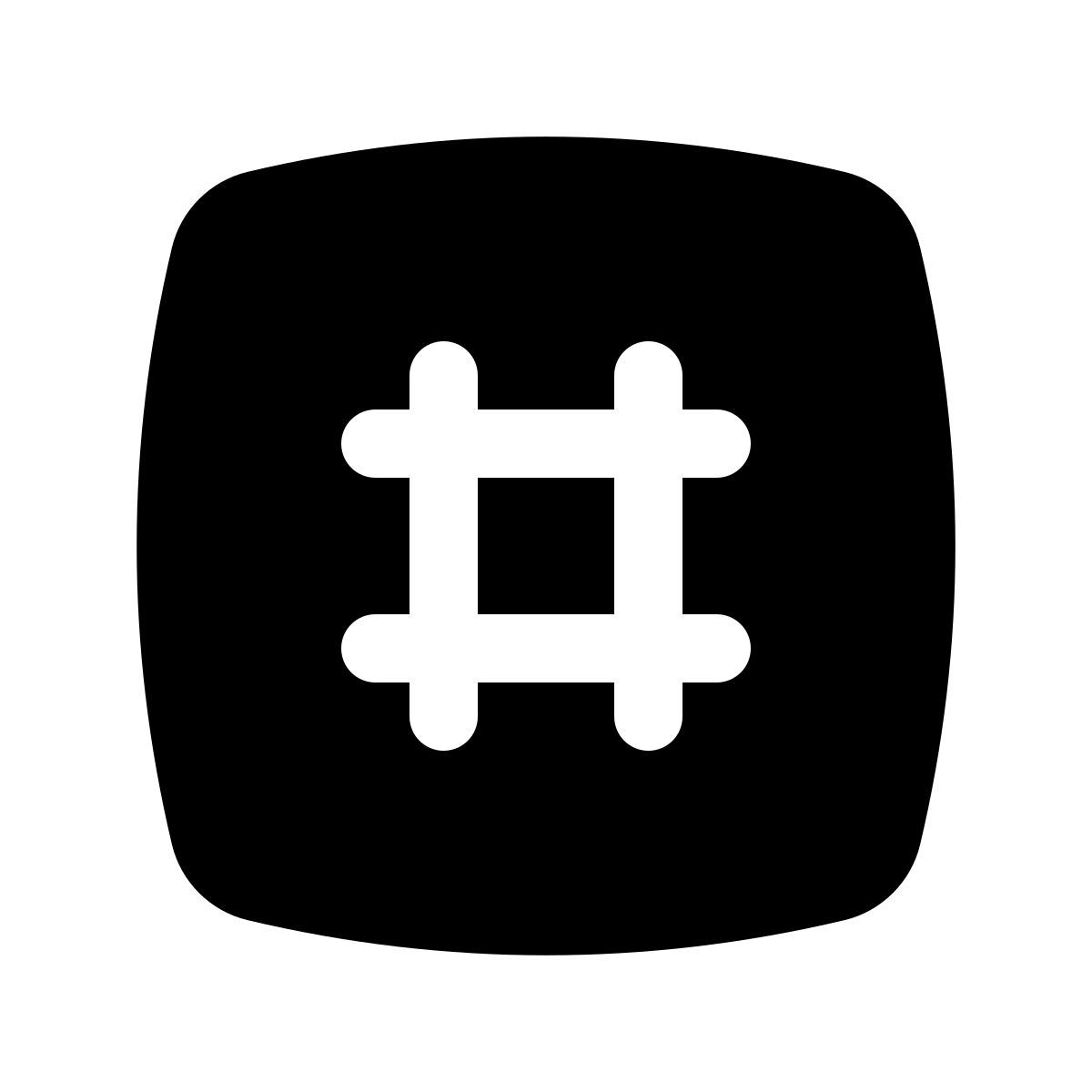 puffy filled style hashtag 2 icon