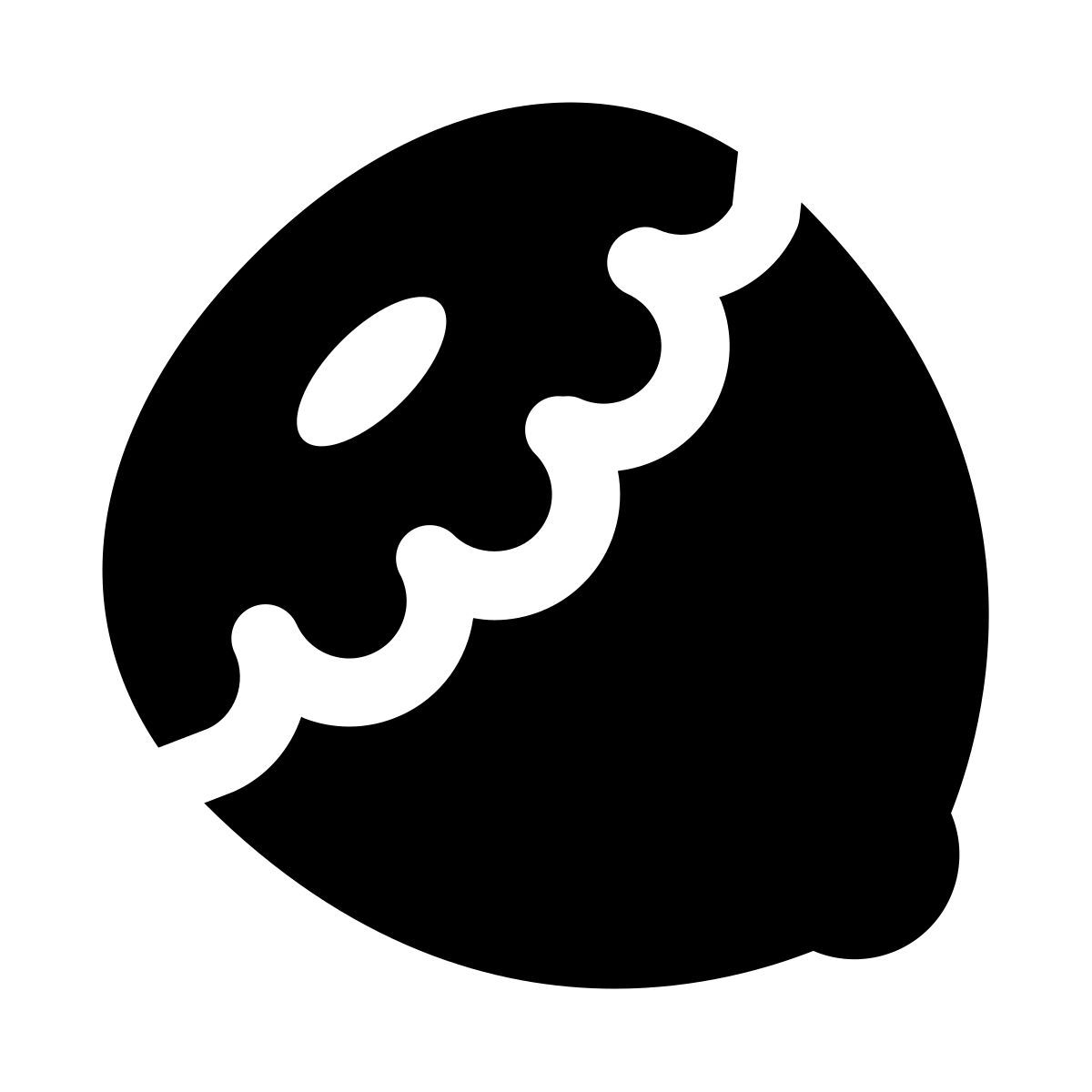 puffy filled style haselnuss icon