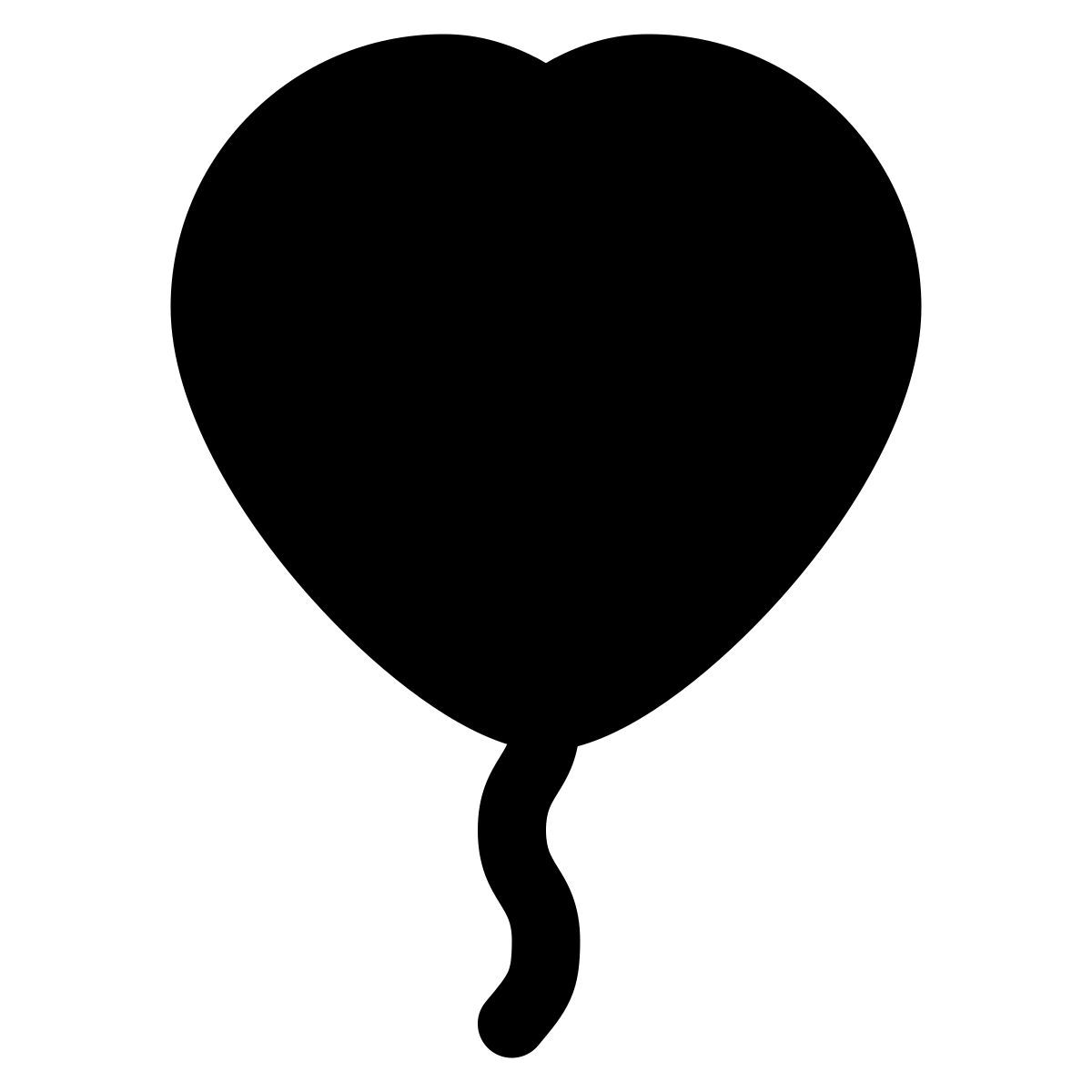 puffy filled style globo de corazón icon