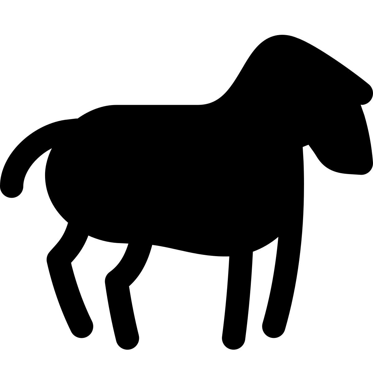 puffy filled style cheval icon