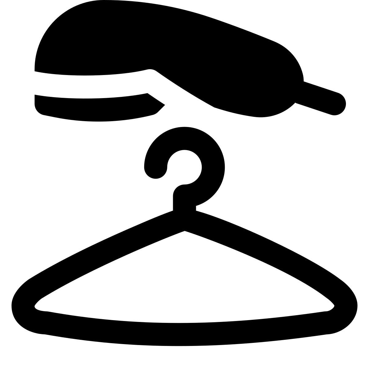 puffy filled style hotel vestiário icon