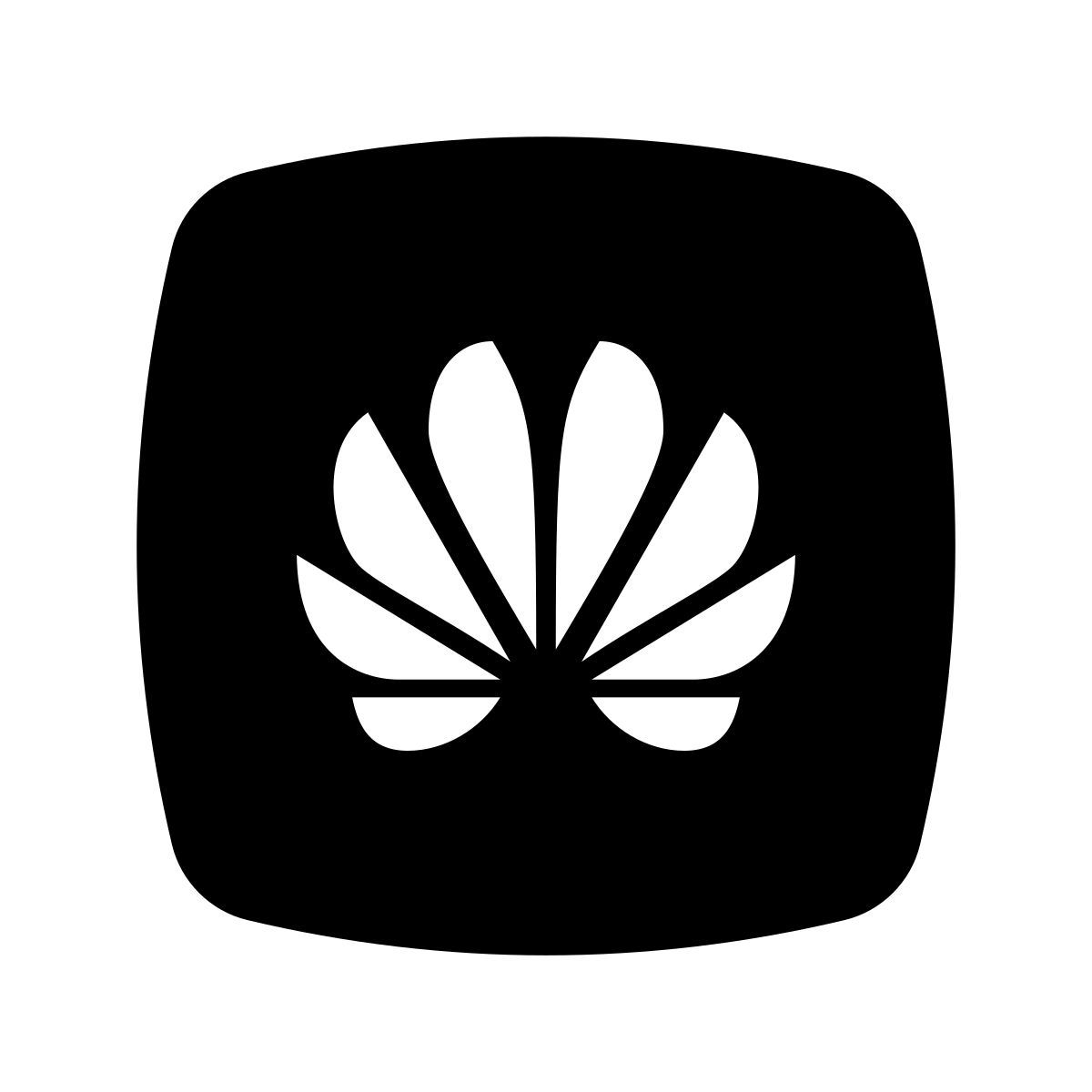 puffy filled style logotipo de huawei icon