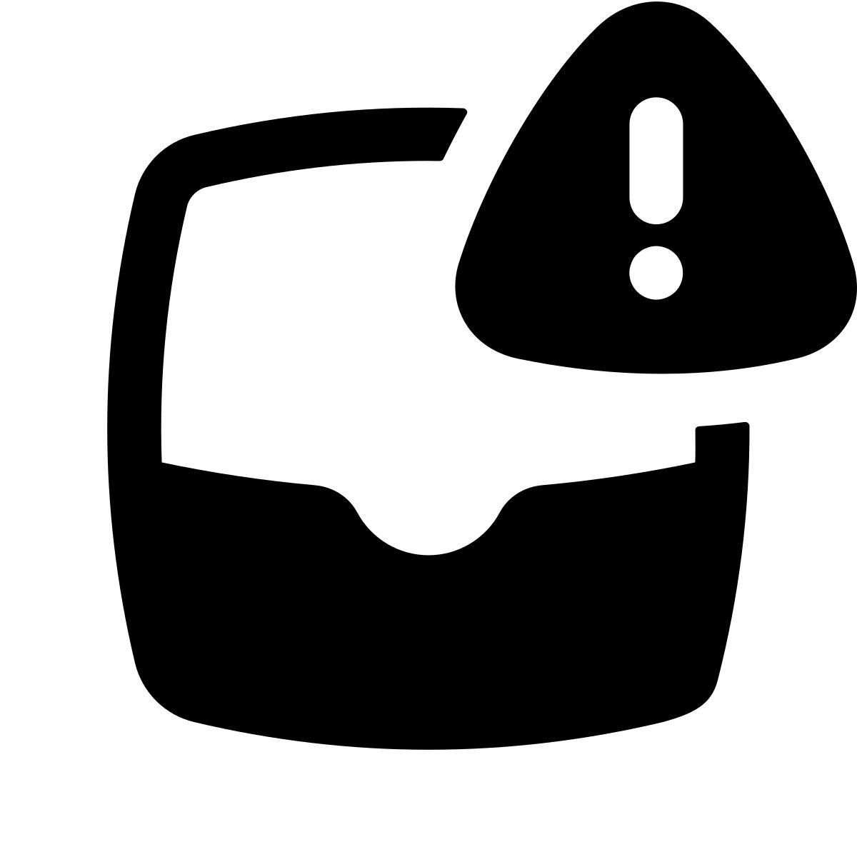 puffy filled style bandeja de entrada icon