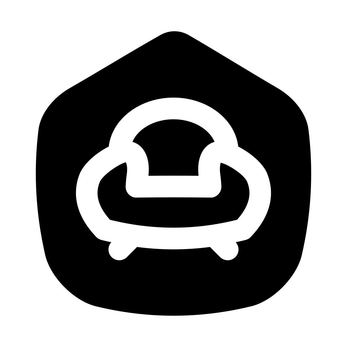 puffy filled style interior icon