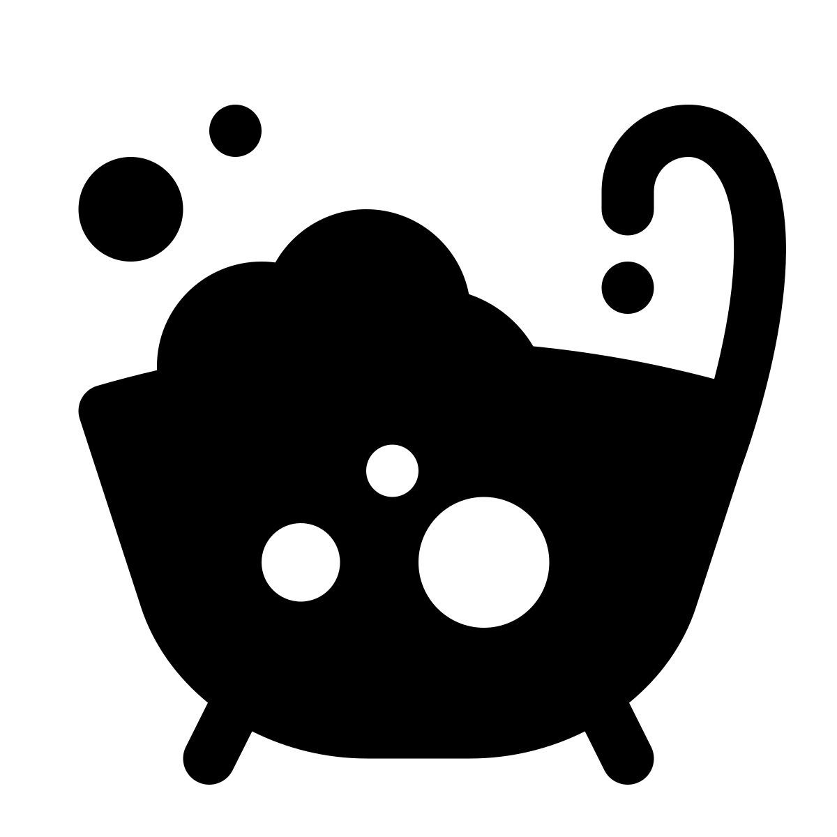 puffy filled style jacuzzi icon