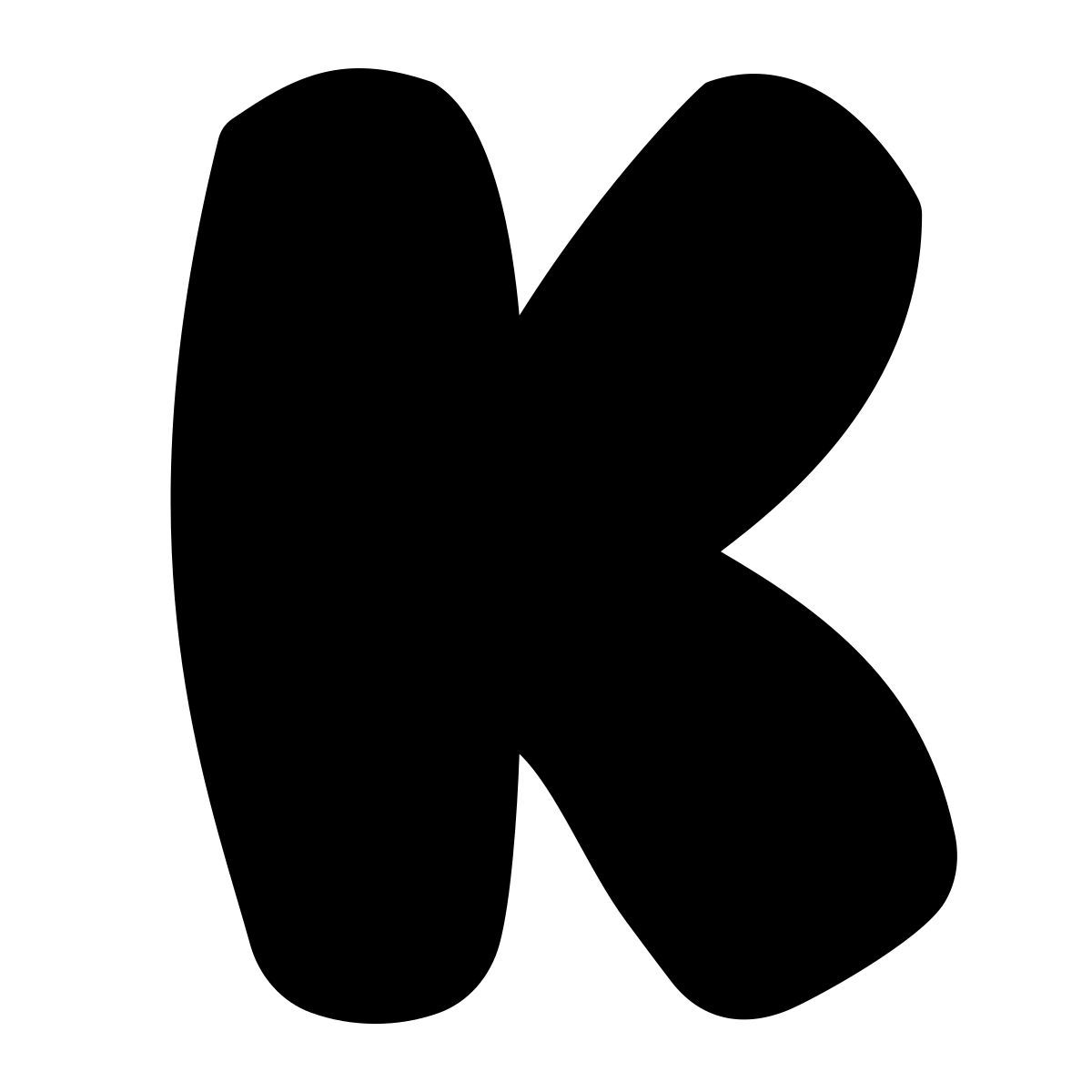 puffy filled style k icon