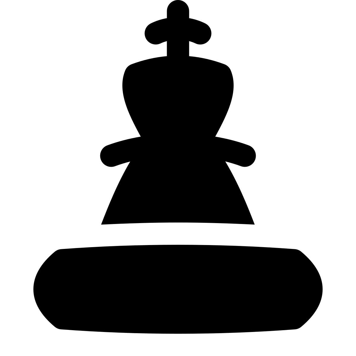 puffy filled style king icon