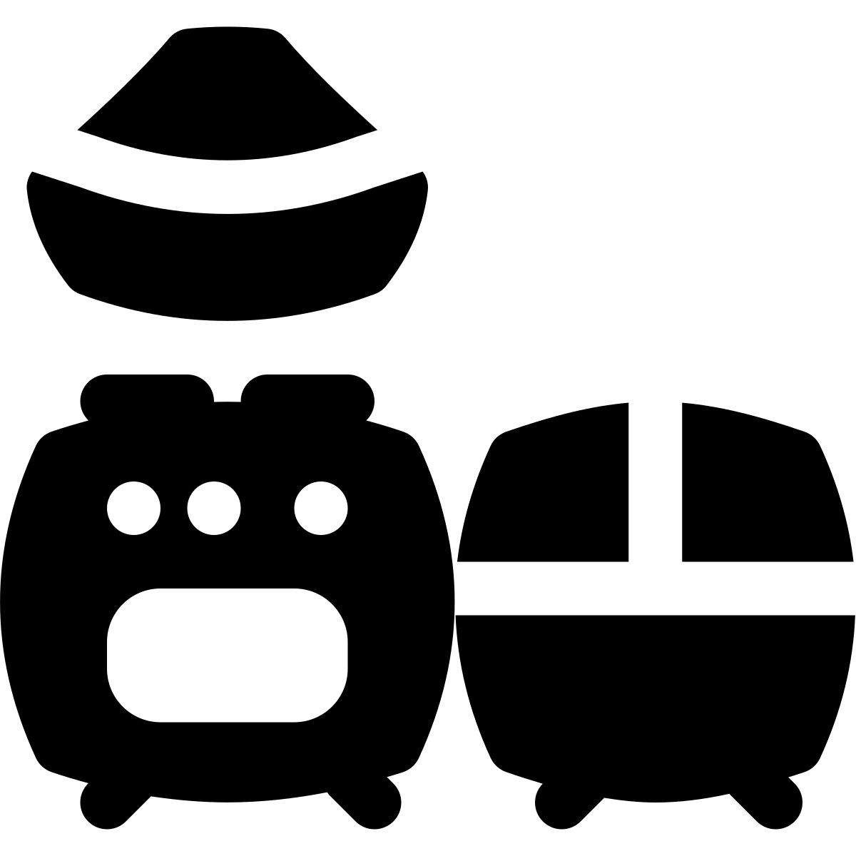 puffy filled style kitchen icon