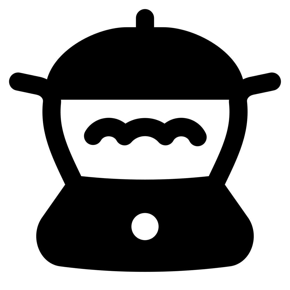 puffy filled style stoviglie icon