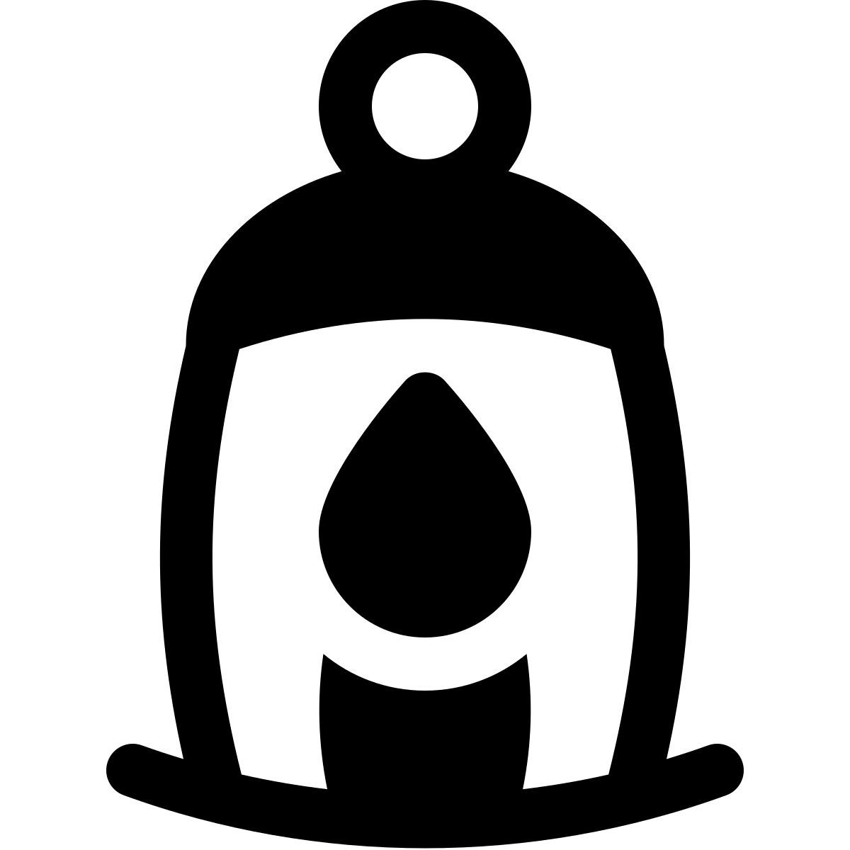 puffy filled style latern icon