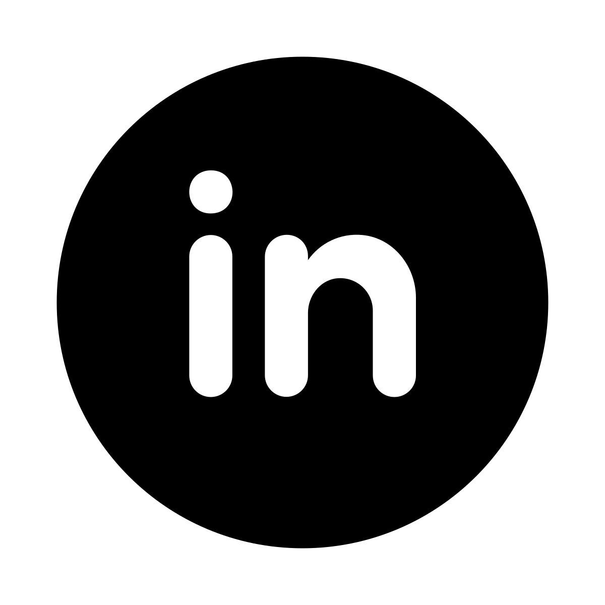 puffy filled style linkedin entouré icon