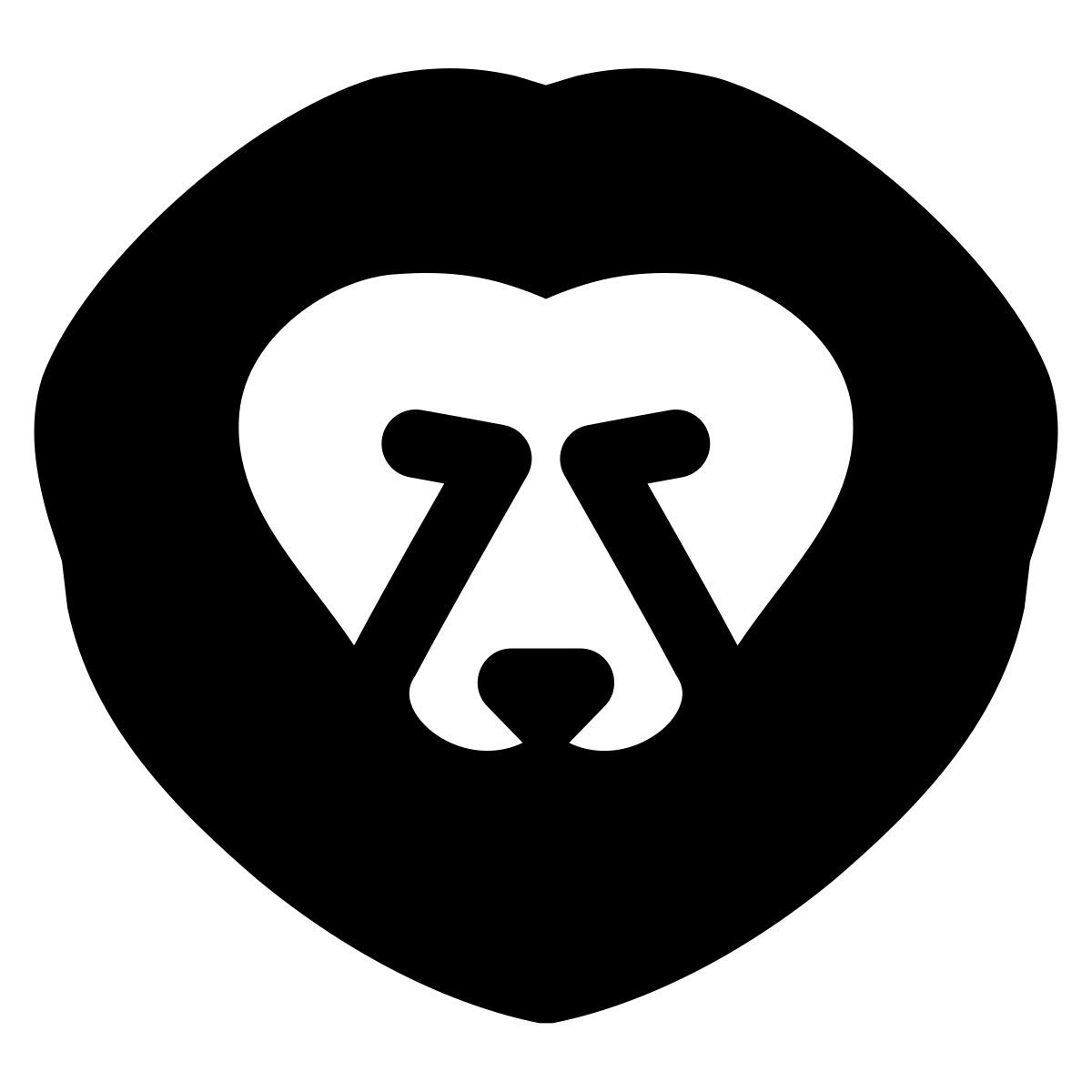 puffy filled style 사자 icon