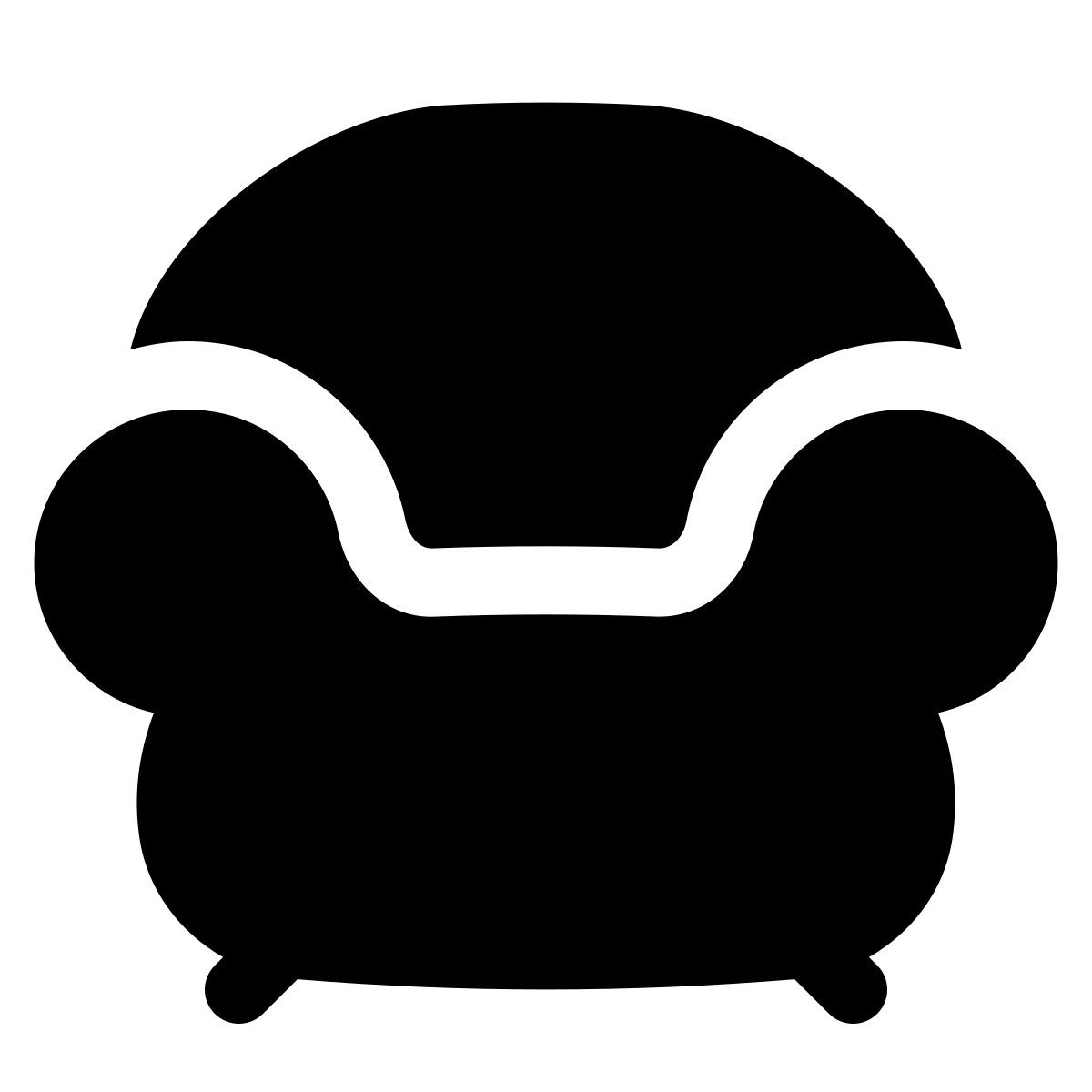 puffy filled style salón icon