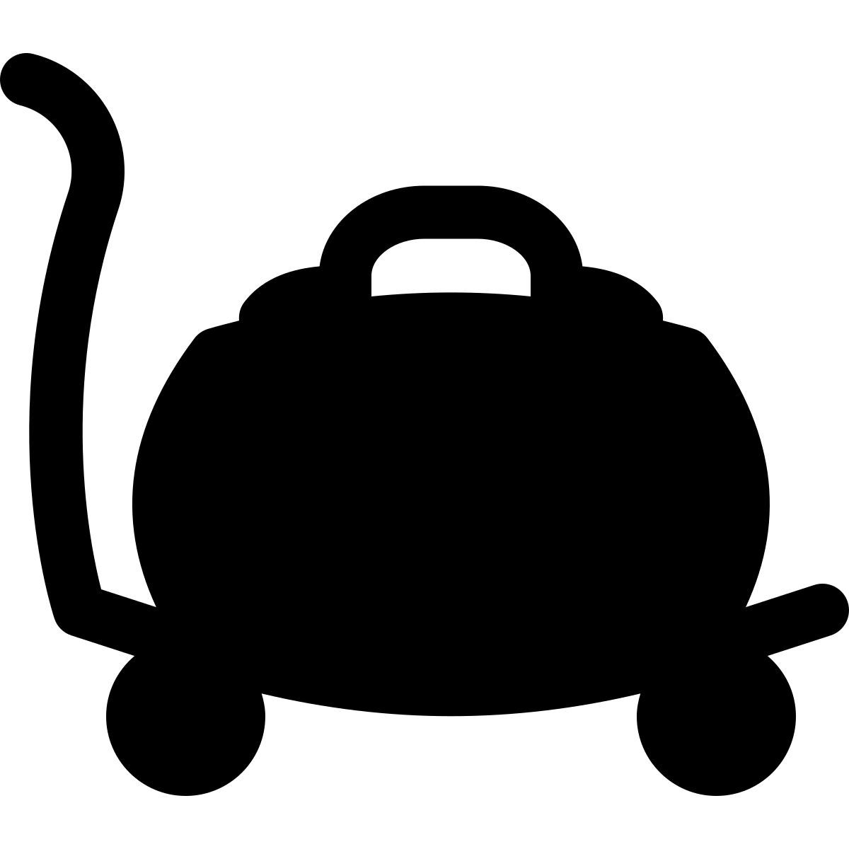 puffy filled style 화물 트롤리 icon