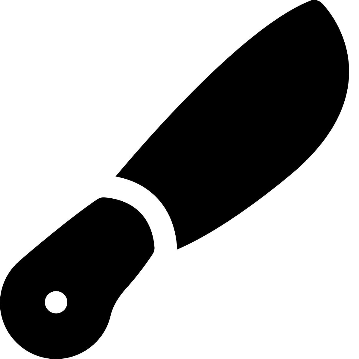 puffy filled style machete icon