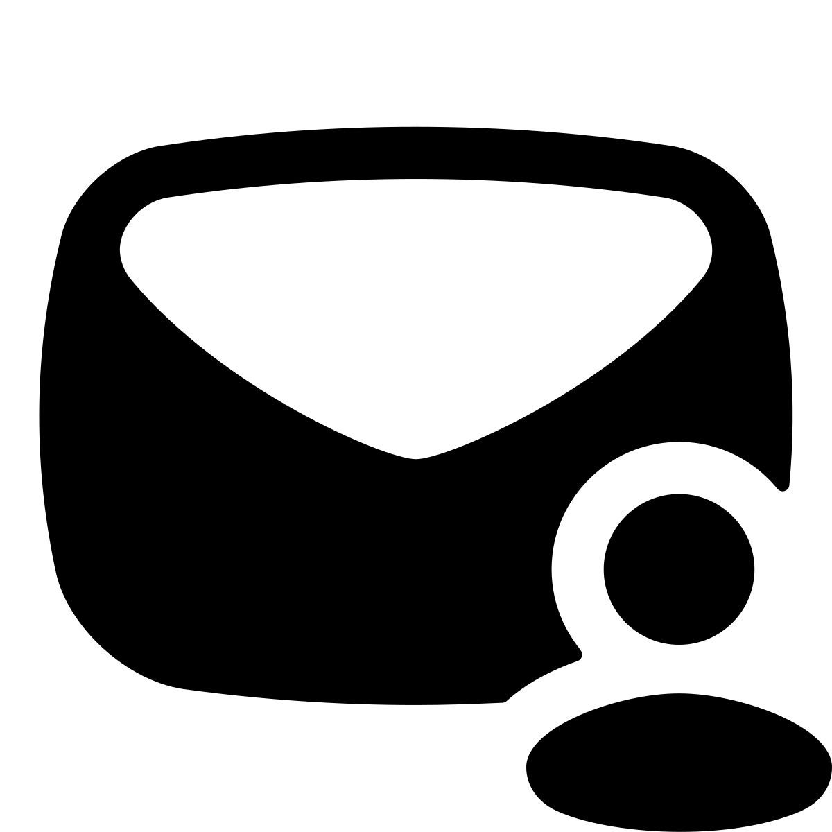 puffy filled style mail account icon