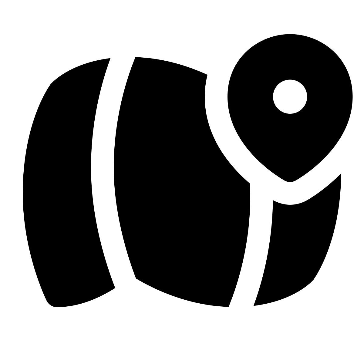 puffy filled style 지도 마커 icon