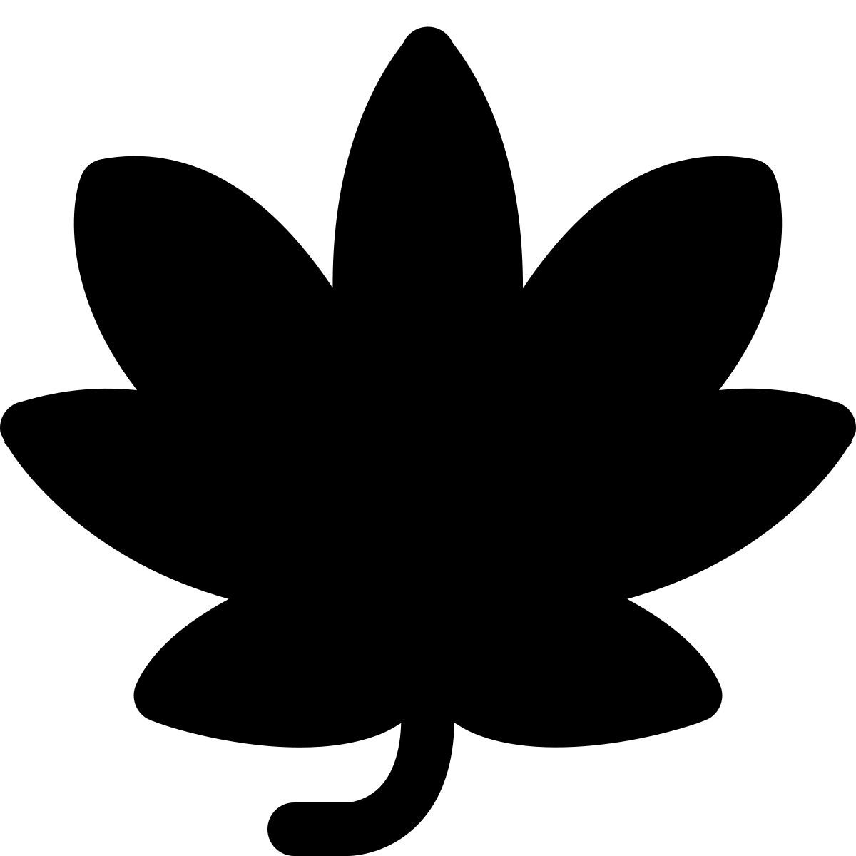 puffy filled style 大麻叶 icon