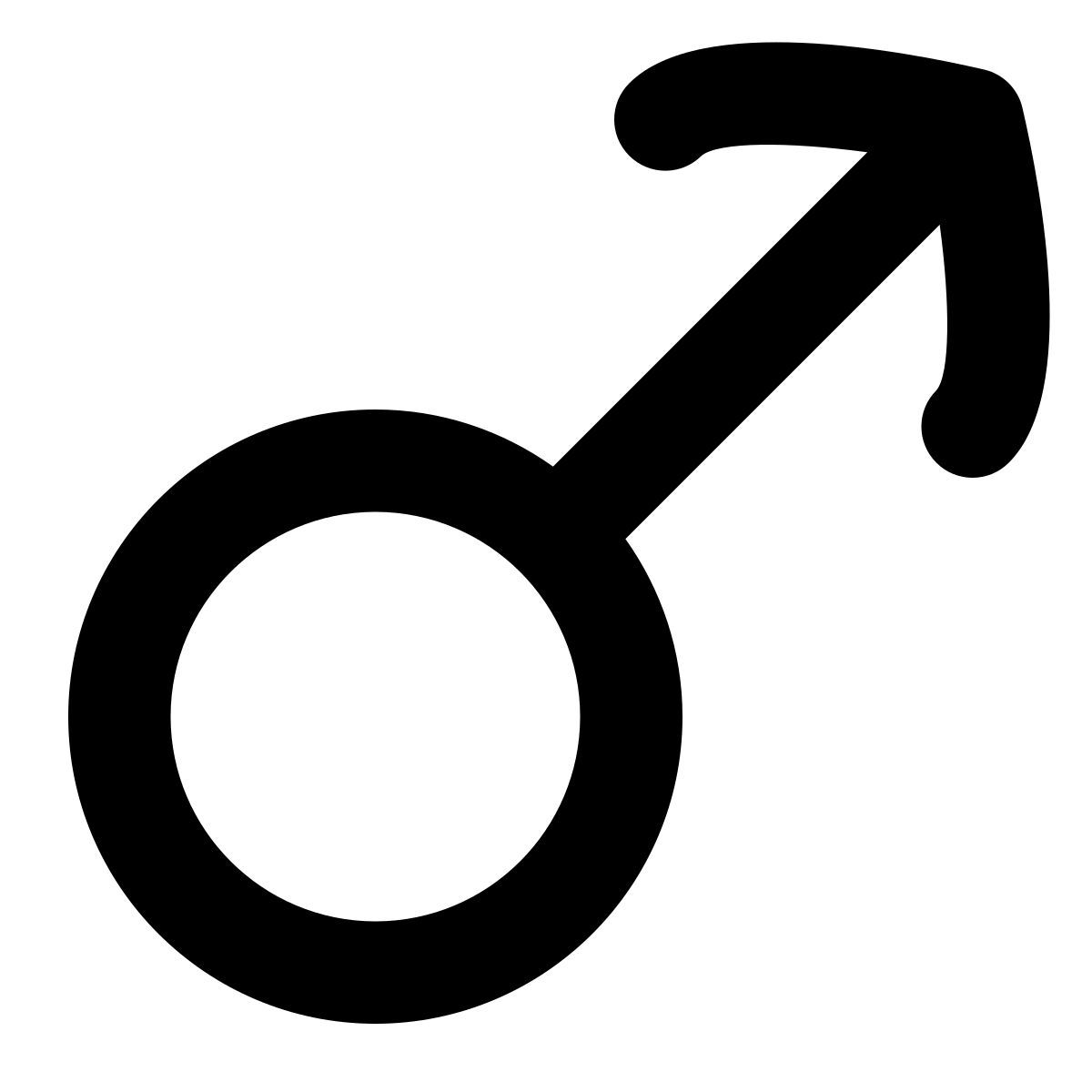 puffy filled style mars symbol icon